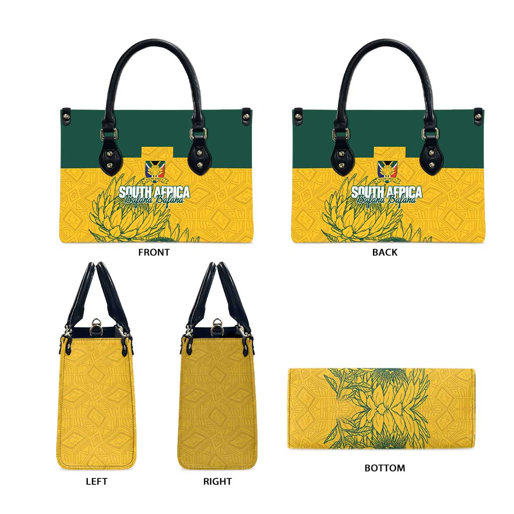 Custom South Africa Soccer Leather Bag From Protea Roots We Rise - Wonder Print Shop