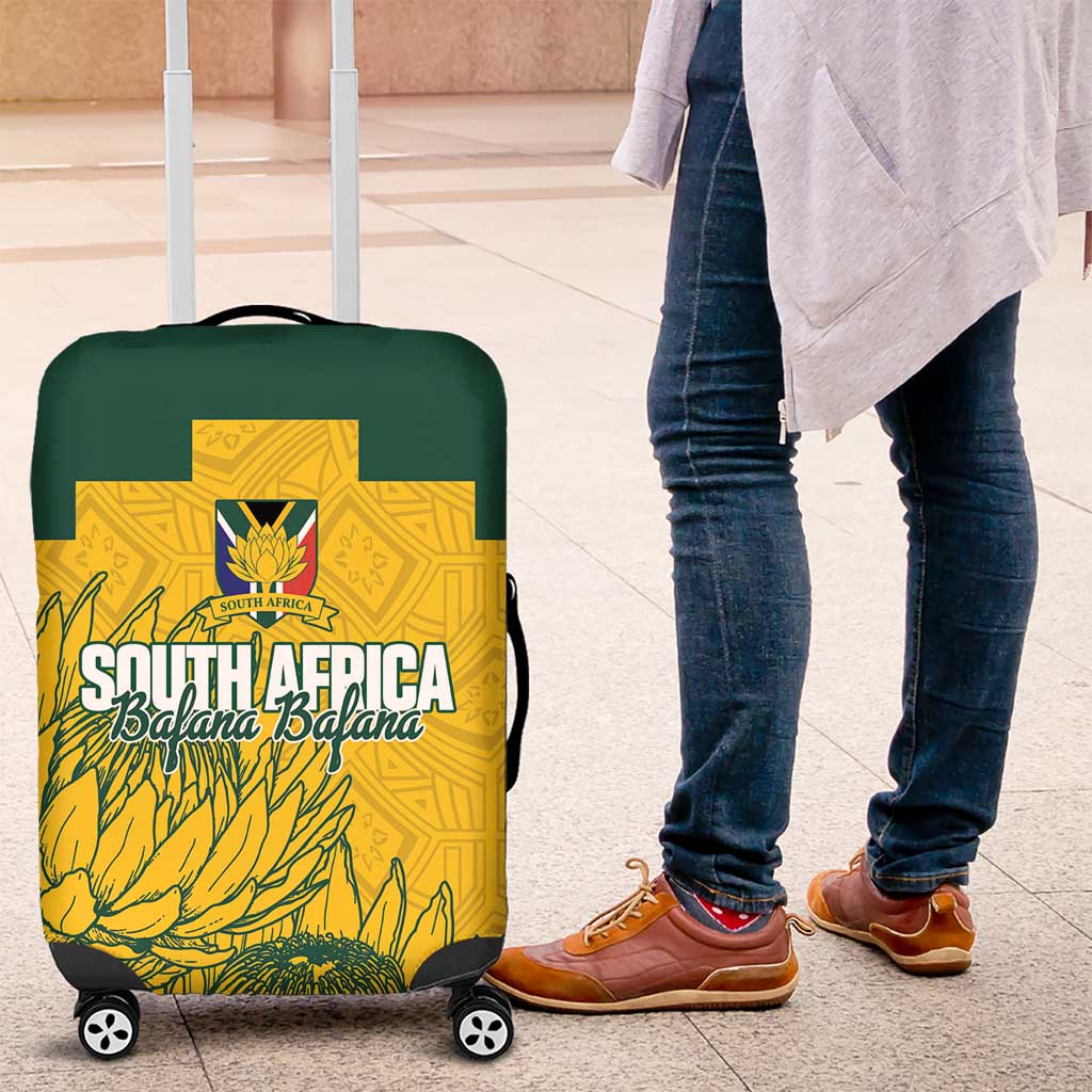 Custom South Africa Soccer Luggage Cover From Protea Roots We Rise - Wonder Print Shop