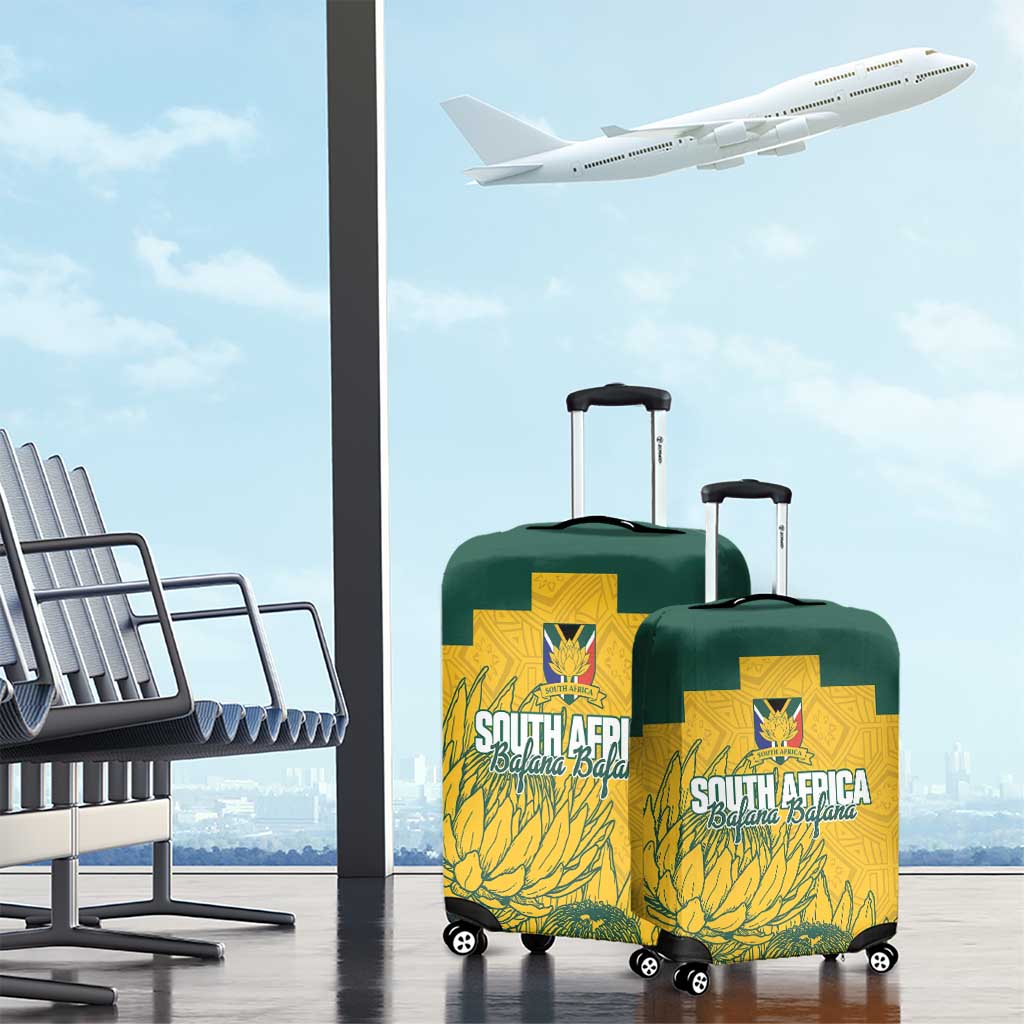 Custom South Africa Soccer Luggage Cover From Protea Roots We Rise - Wonder Print Shop