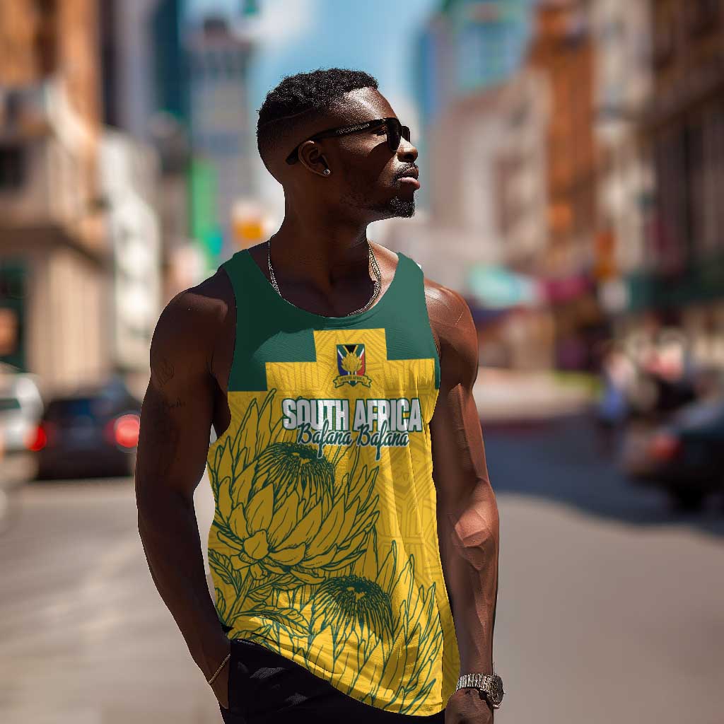 Custom South Africa Soccer Men Tank Top From Protea Roots We Rise - Wonder Print Shop