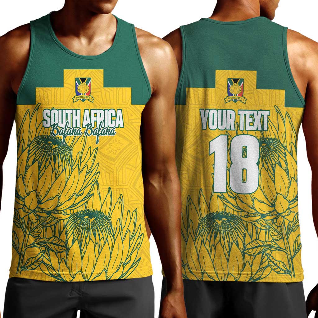 Custom South Africa Soccer Men Tank Top From Protea Roots We Rise - Wonder Print Shop