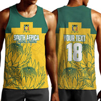 Custom South Africa Soccer Men Tank Top From Protea Roots We Rise - Wonder Print Shop