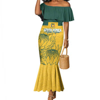 Custom South Africa Soccer Mermaid Dress From Protea Roots We Rise - Wonder Print Shop