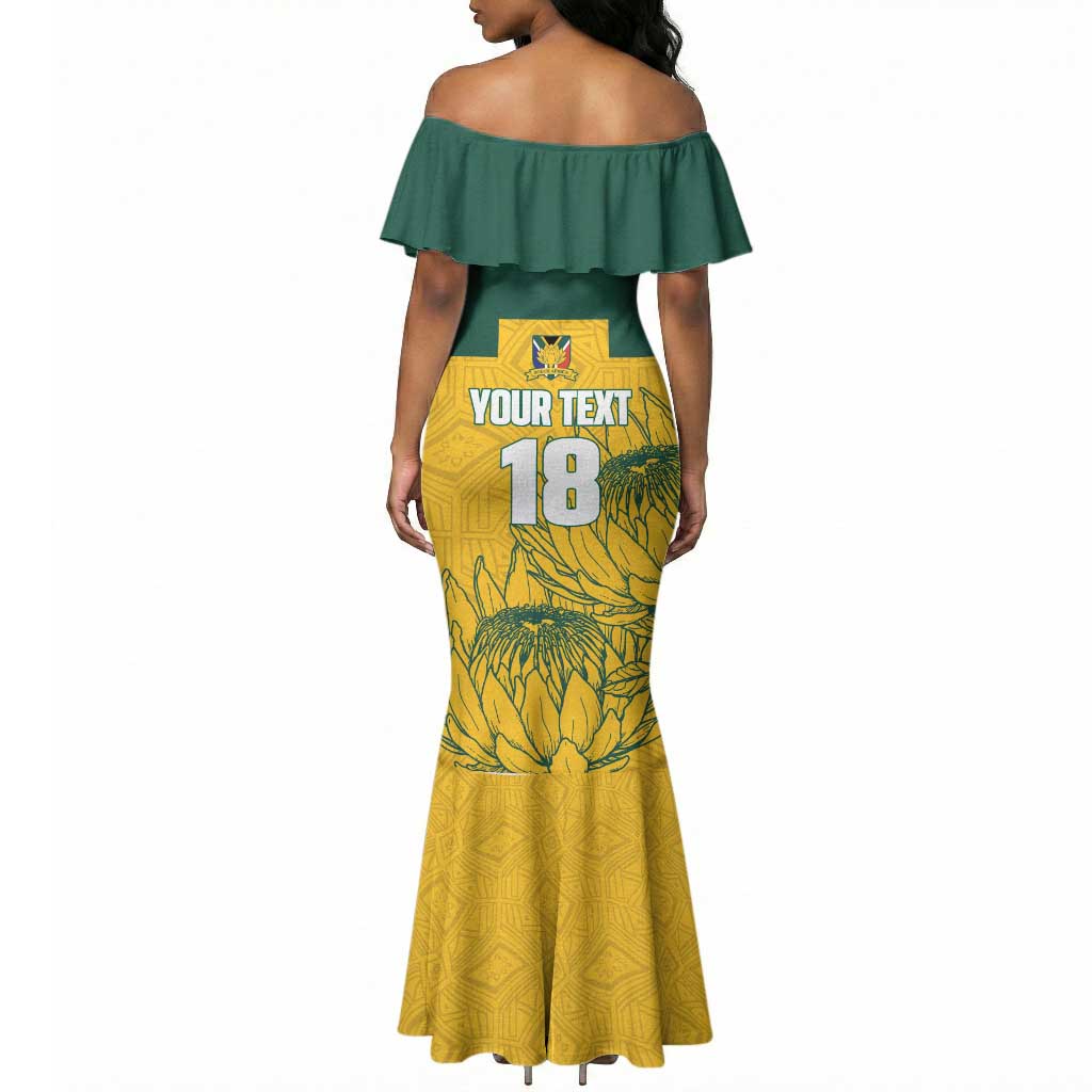 Custom South Africa Soccer Mermaid Dress From Protea Roots We Rise - Wonder Print Shop