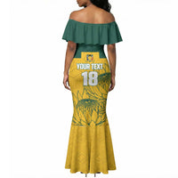 Custom South Africa Soccer Mermaid Dress From Protea Roots We Rise - Wonder Print Shop