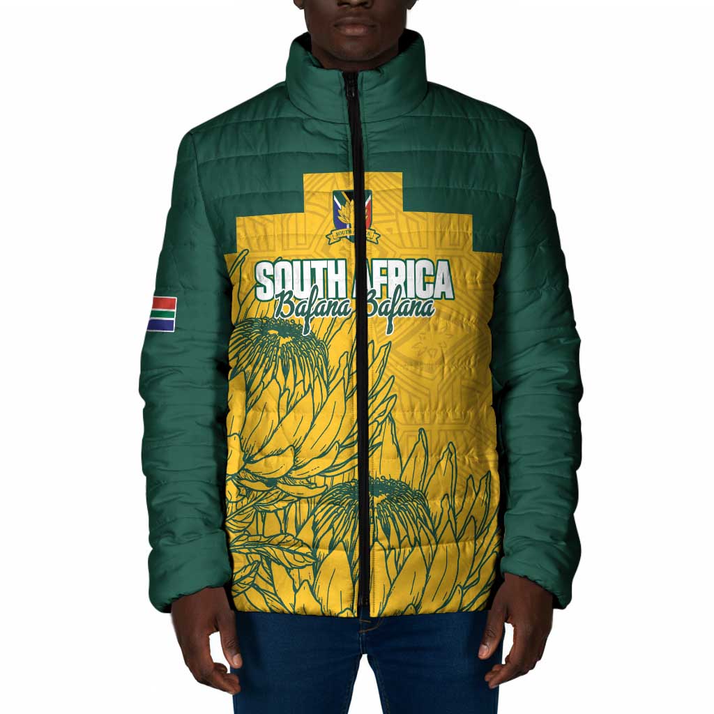 Custom South Africa Soccer Padded Jacket From Protea Roots We Rise - Wonder Print Shop