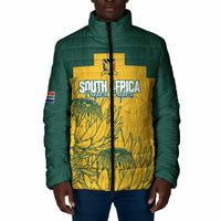 Custom South Africa Soccer Padded Jacket From Protea Roots We Rise - Wonder Print Shop