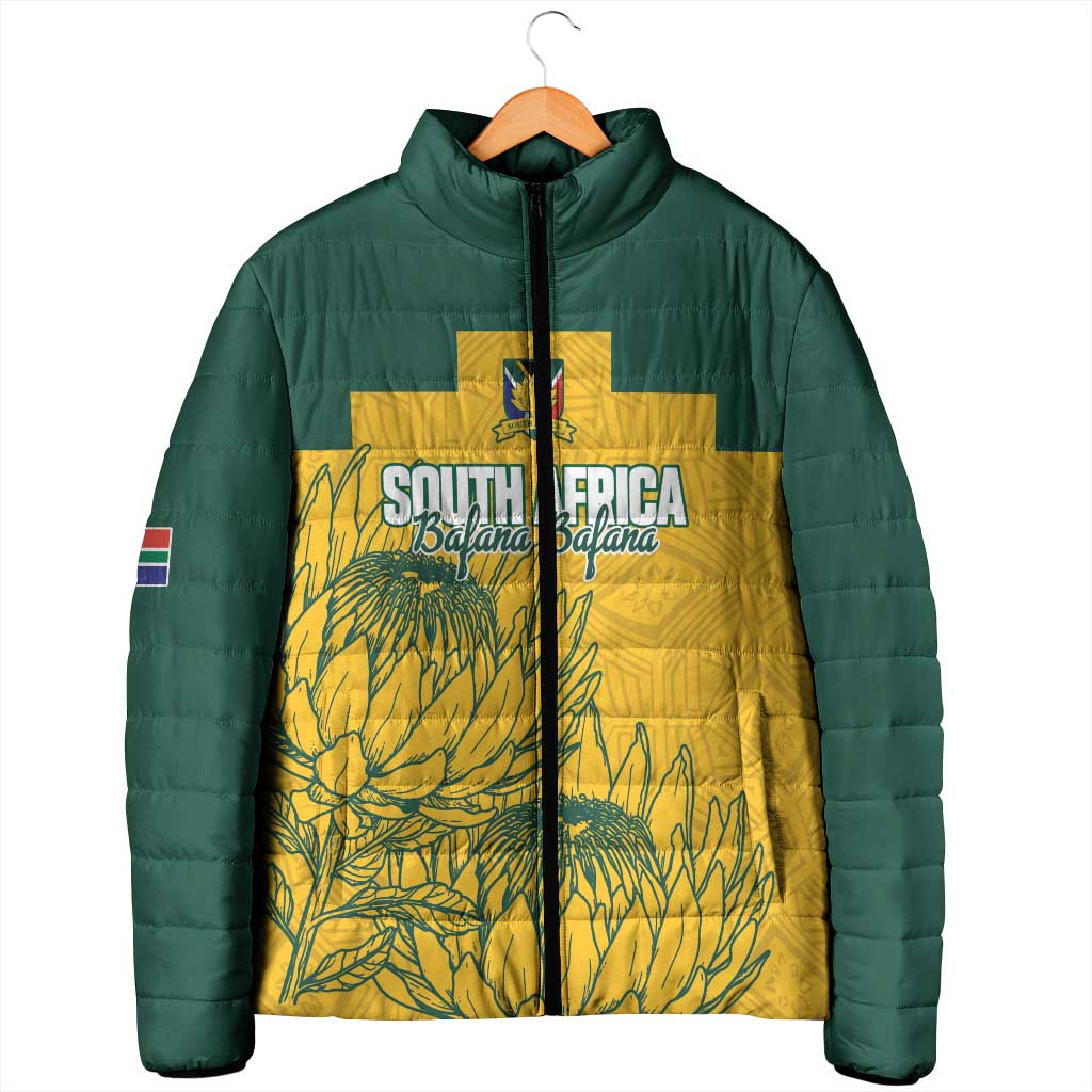 Custom South Africa Soccer Padded Jacket From Protea Roots We Rise - Wonder Print Shop