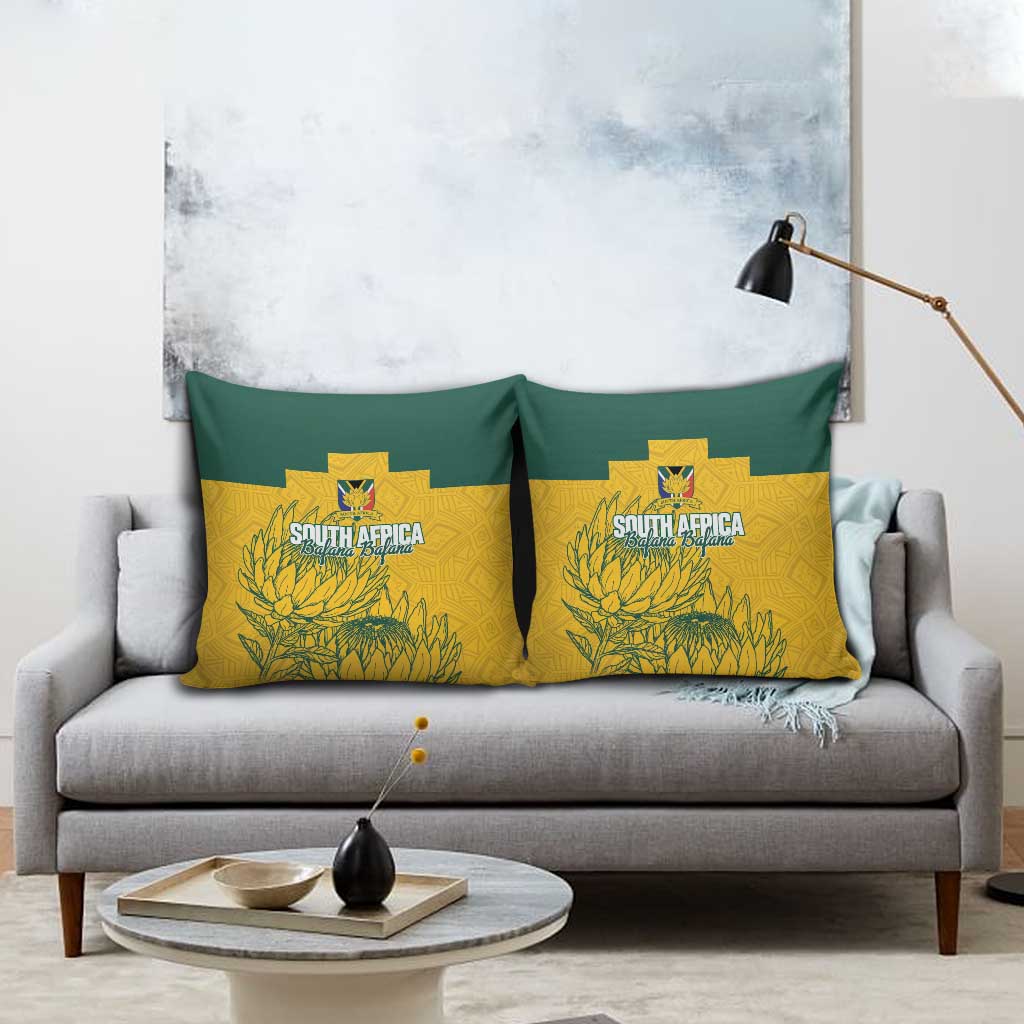 Custom South Africa Soccer Pillow Cover From Protea Roots We Rise - Wonder Print Shop