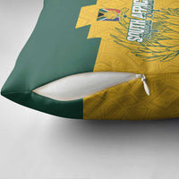 Custom South Africa Soccer Pillow Cover From Protea Roots We Rise - Wonder Print Shop