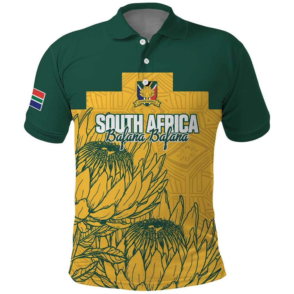 Custom South Africa Soccer Polo Shirt From Protea Roots We Rise - Wonder Print Shop
