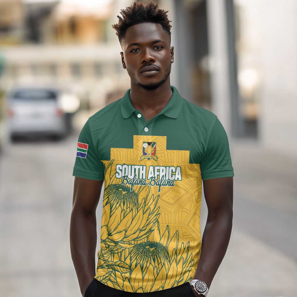 Custom South Africa Soccer Polo Shirt From Protea Roots We Rise - Wonder Print Shop