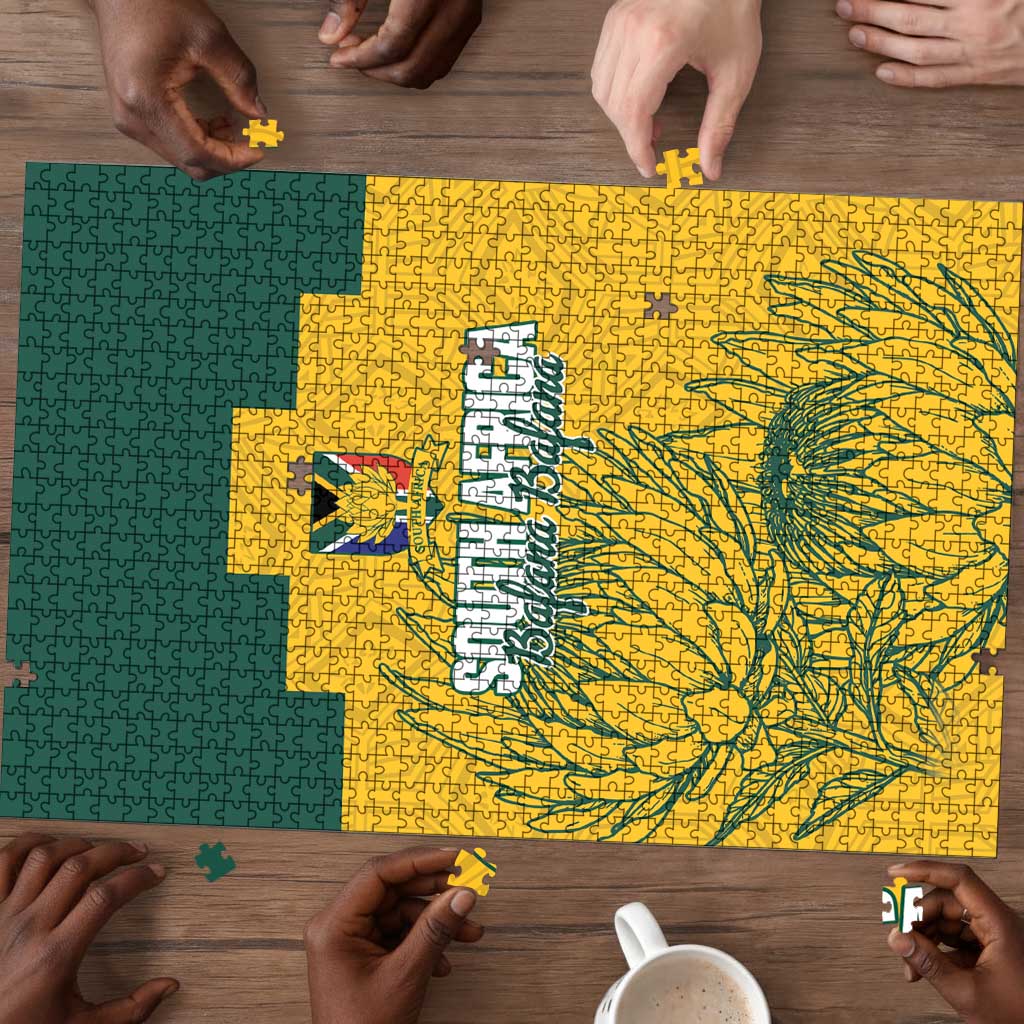 Custom South Africa Soccer Puzzle From Protea Roots We Rise - Wonder Print Shop