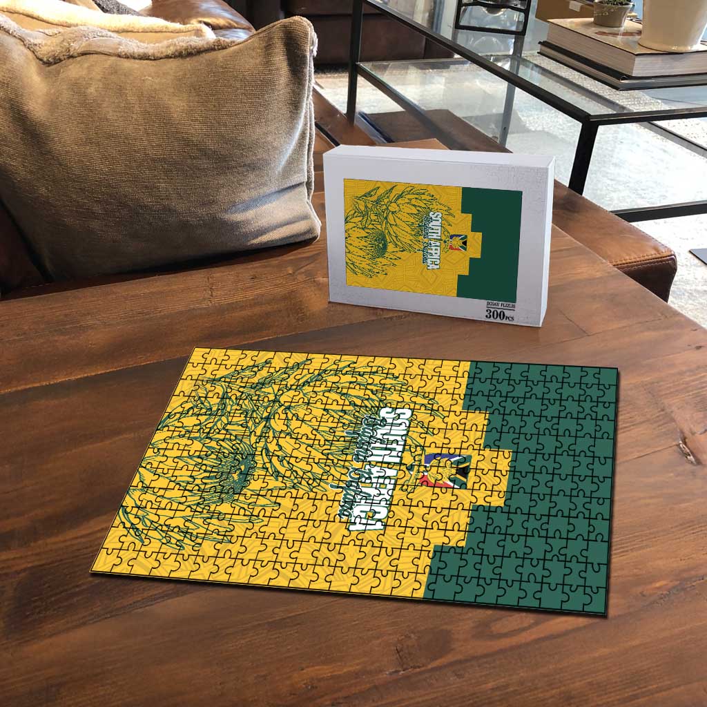 Custom South Africa Soccer Puzzle From Protea Roots We Rise - Wonder Print Shop