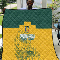 Custom South Africa Soccer Quilt From Protea Roots We Rise - Wonder Print Shop