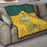 Custom South Africa Soccer Quilt From Protea Roots We Rise - Wonder Print Shop
