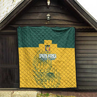 Custom South Africa Soccer Quilt From Protea Roots We Rise - Wonder Print Shop