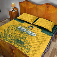 Custom South Africa Soccer Quilt Bed Set From Protea Roots We Rise - Wonder Print Shop