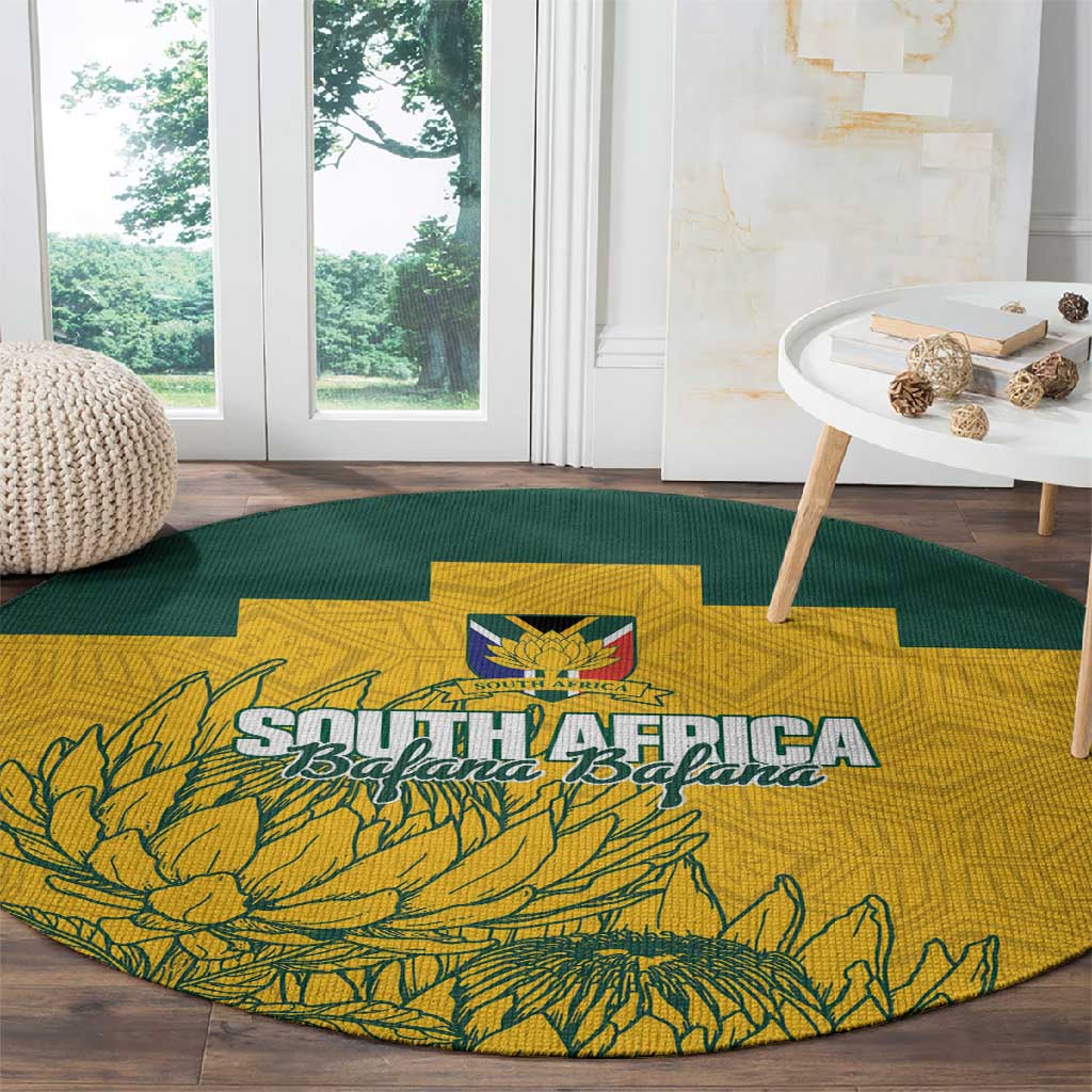 Custom South Africa Soccer Round Carpet From Protea Roots We Rise - Wonder Print Shop
