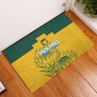 Custom South Africa Soccer Rubber Doormat From Protea Roots We Rise - Wonder Print Shop