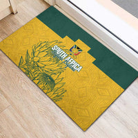 Custom South Africa Soccer Rubber Doormat From Protea Roots We Rise - Wonder Print Shop