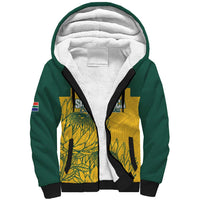 Custom South Africa Soccer Sherpa Hoodie From Protea Roots We Rise - Wonder Print Shop