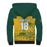 Custom South Africa Soccer Sherpa Hoodie From Protea Roots We Rise - Wonder Print Shop