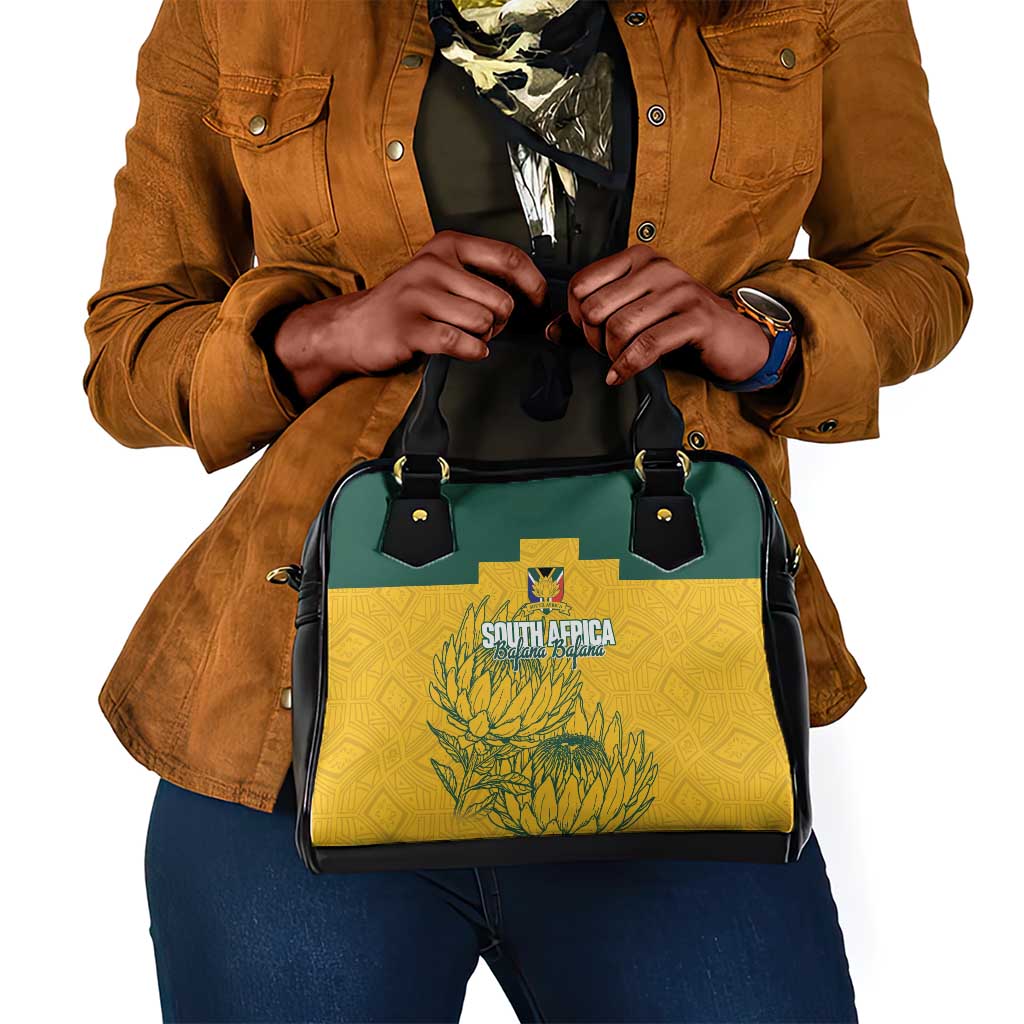 Custom South Africa Soccer Shoulder Handbag From Protea Roots We Rise - Wonder Print Shop