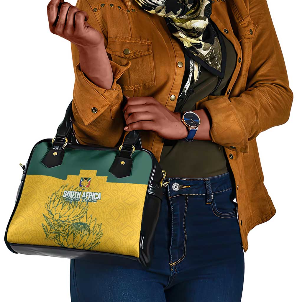 Custom South Africa Soccer Shoulder Handbag From Protea Roots We Rise - Wonder Print Shop