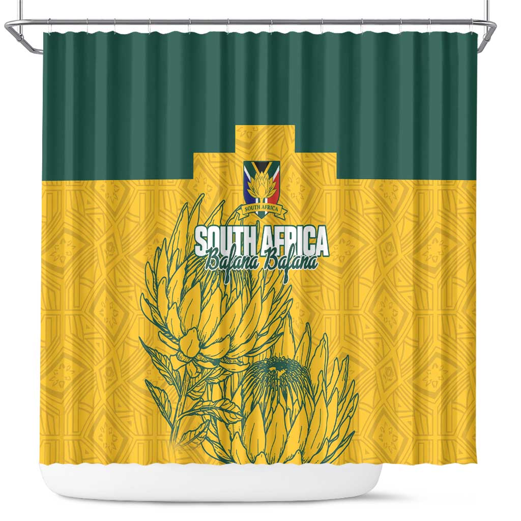 Custom South Africa Soccer Shower Curtain From Protea Roots We Rise - Wonder Print Shop