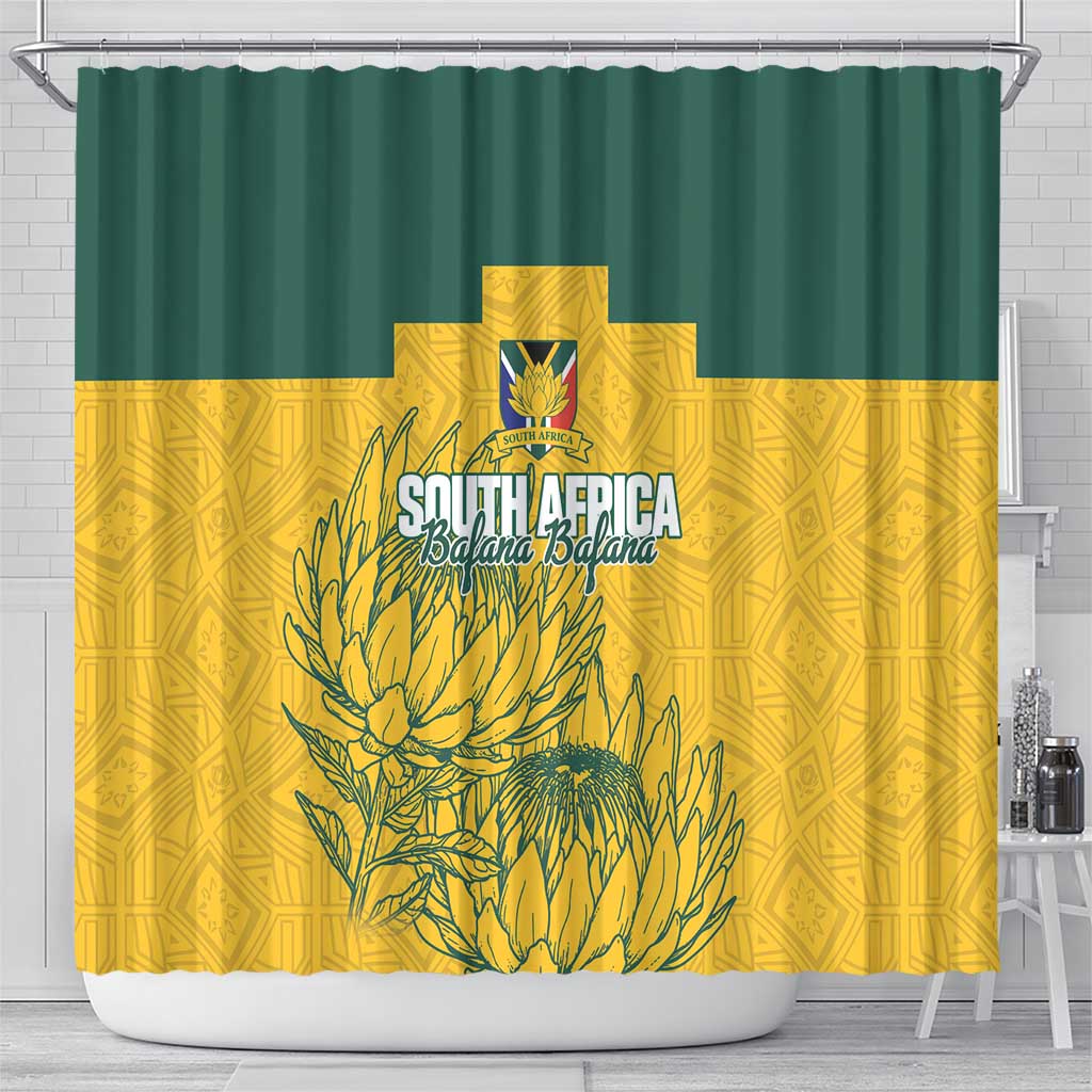 Custom South Africa Soccer Shower Curtain From Protea Roots We Rise - Wonder Print Shop