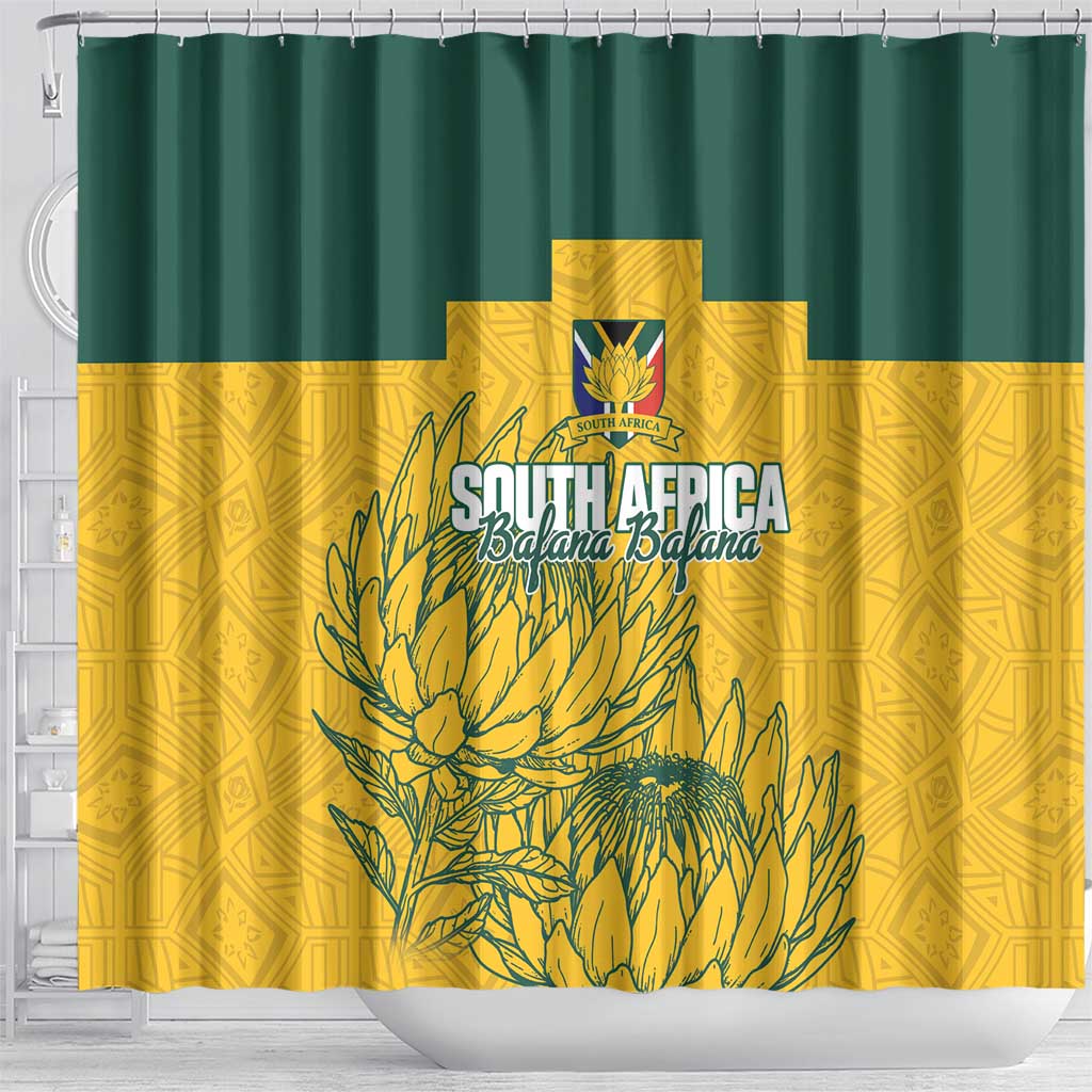 Custom South Africa Soccer Shower Curtain From Protea Roots We Rise - Wonder Print Shop