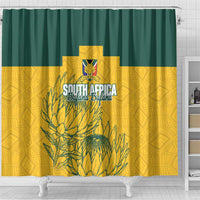 Custom South Africa Soccer Shower Curtain From Protea Roots We Rise - Wonder Print Shop