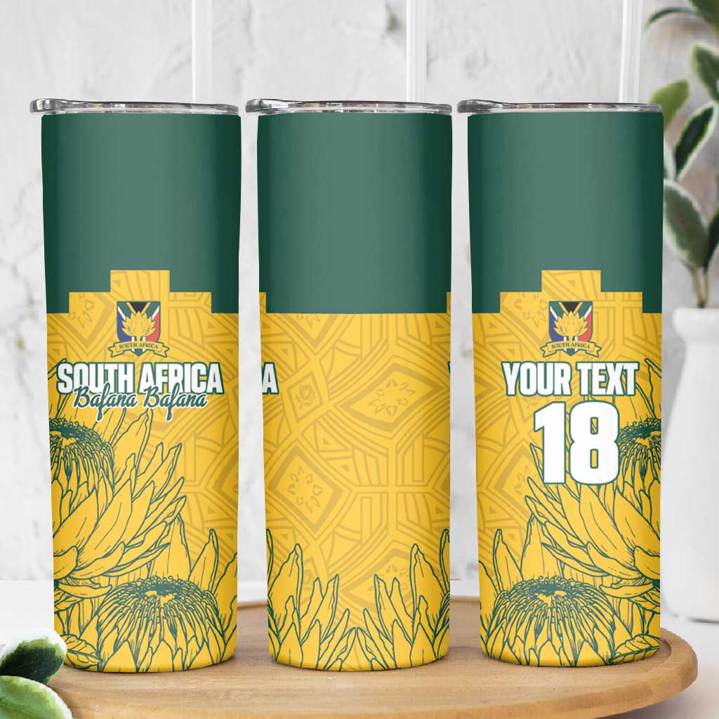 Custom South Africa Soccer Skinny Tumbler From Protea Roots We Rise - Wonder Print Shop