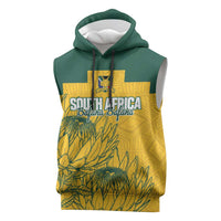 Custom South Africa Soccer Sleeveless Hoodie From Protea Roots We Rise - Wonder Print Shop
