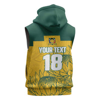 Custom South Africa Soccer Sleeveless Hoodie From Protea Roots We Rise - Wonder Print Shop