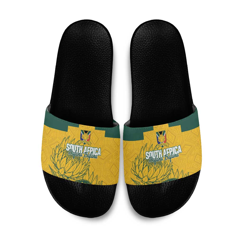 Custom South Africa Soccer Slide Sandals From Protea Roots We Rise - Wonder Print Shop