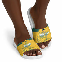 Custom South Africa Soccer Slide Sandals From Protea Roots We Rise - Wonder Print Shop