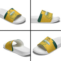 Custom South Africa Soccer Slide Sandals From Protea Roots We Rise - Wonder Print Shop