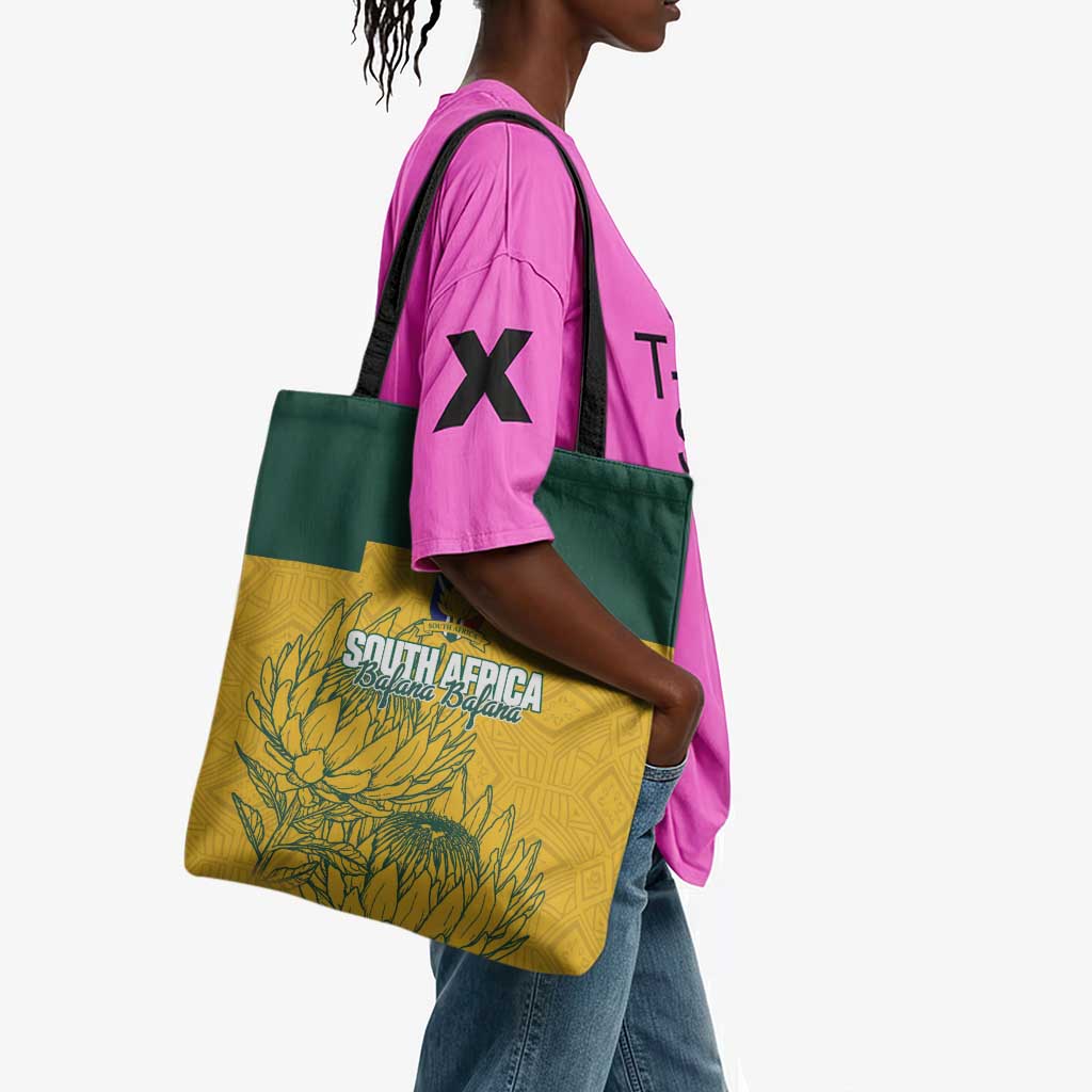 Custom South Africa Soccer Tote Bag From Protea Roots We Rise - Wonder Print Shop