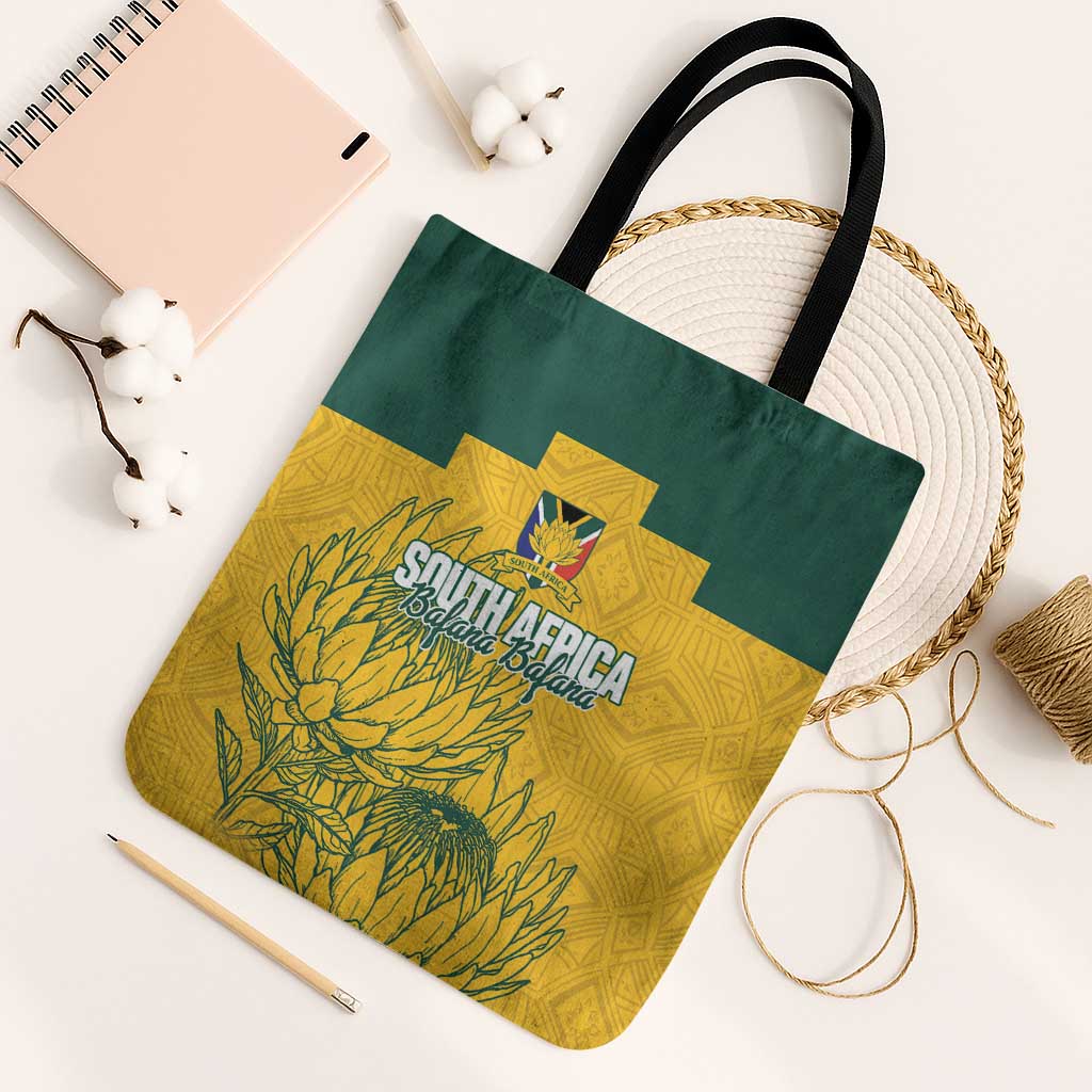 Custom South Africa Soccer Tote Bag From Protea Roots We Rise - Wonder Print Shop