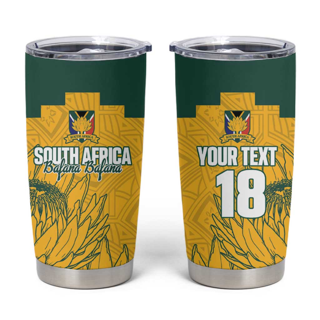 Custom South Africa Soccer Tumbler Cup From Protea Roots We Rise - Wonder Print Shop