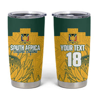 Custom South Africa Soccer Tumbler Cup From Protea Roots We Rise - Wonder Print Shop