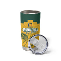 Custom South Africa Soccer Tumbler Cup From Protea Roots We Rise - Wonder Print Shop