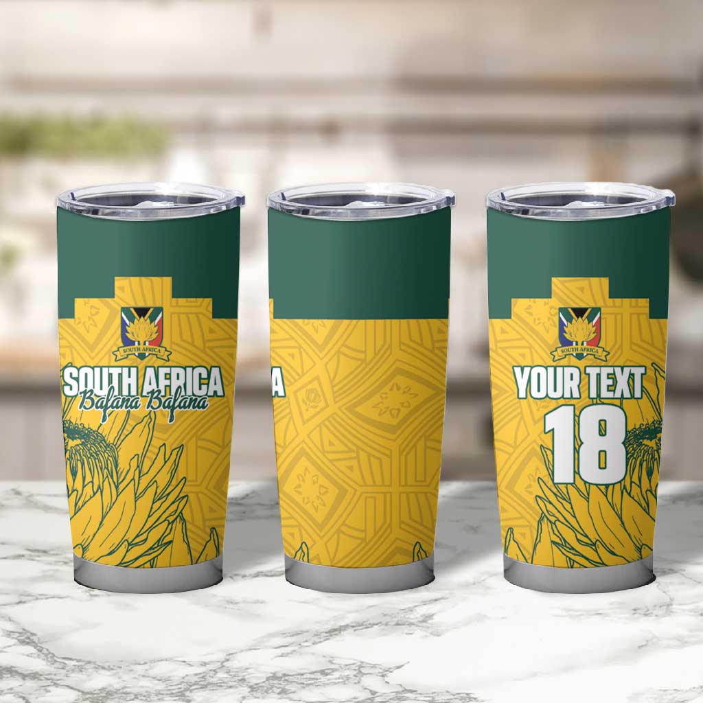 Custom South Africa Soccer Tumbler Cup From Protea Roots We Rise - Wonder Print Shop