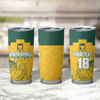 Custom South Africa Soccer Tumbler Cup From Protea Roots We Rise - Wonder Print Shop