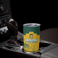 Custom South Africa Soccer Tumbler Cup From Protea Roots We Rise - Wonder Print Shop