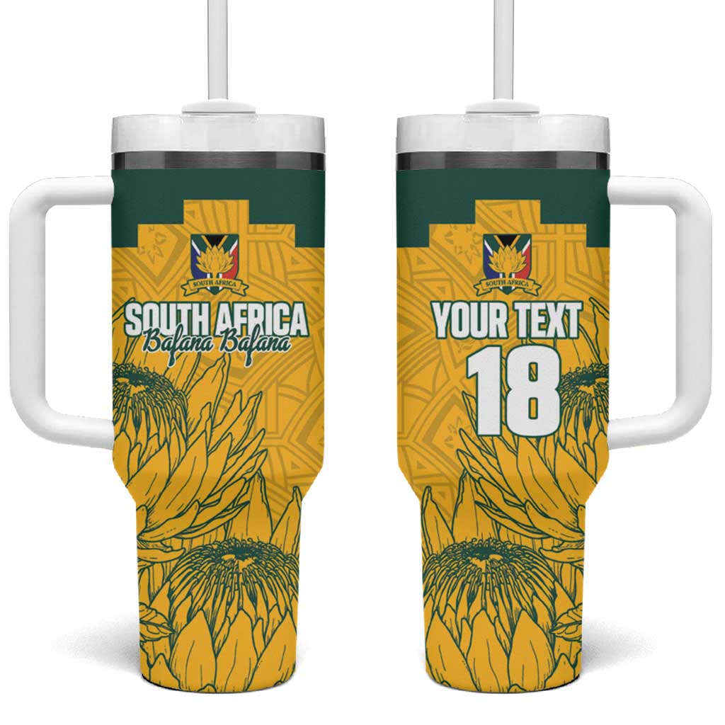 Custom South Africa Soccer Tumbler With Handle From Protea Roots We Rise - Wonder Print Shop