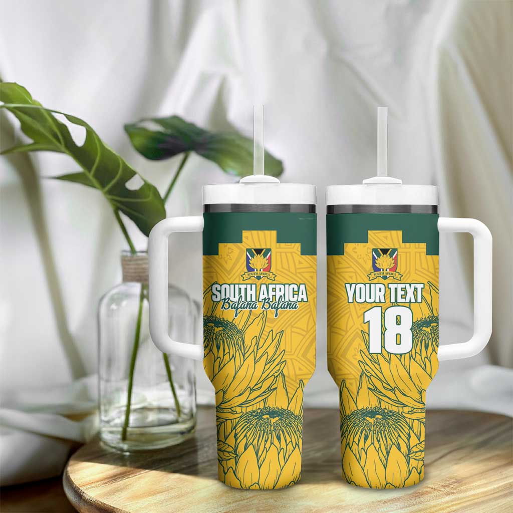 Custom South Africa Soccer Tumbler With Handle From Protea Roots We Rise - Wonder Print Shop
