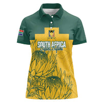Custom South Africa Soccer Women Polo Shirt From Protea Roots We Rise - undefined